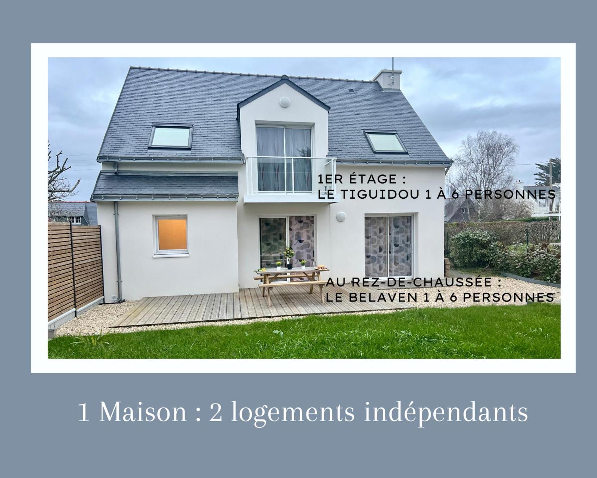 Le Belaven, Neuf, Cosy, Terrasse, Jardin, Kerfany Plage, 1 A 6 Pers Moëlan-sur-Mer エクステリア 写真